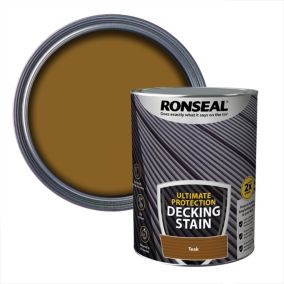 Ronseal Ultimate protection Rich teak Matt Decking Wood stain, 5L