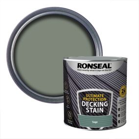 Ronseal Ultimate protection Sage Matt Decking Wood stain, 2.5L