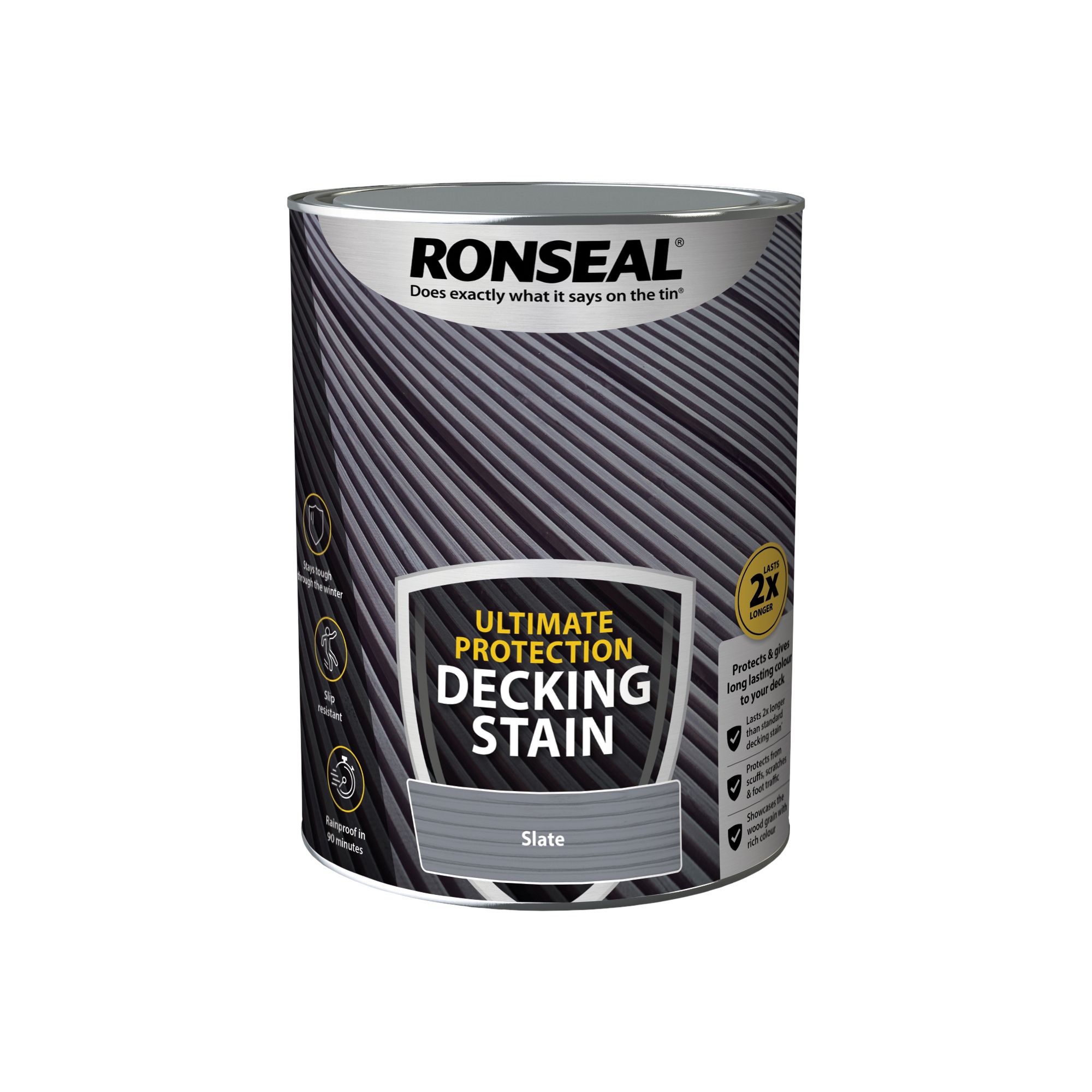 Ronseal Ultimate protection Slate Matt Decking Wood stain, 5L