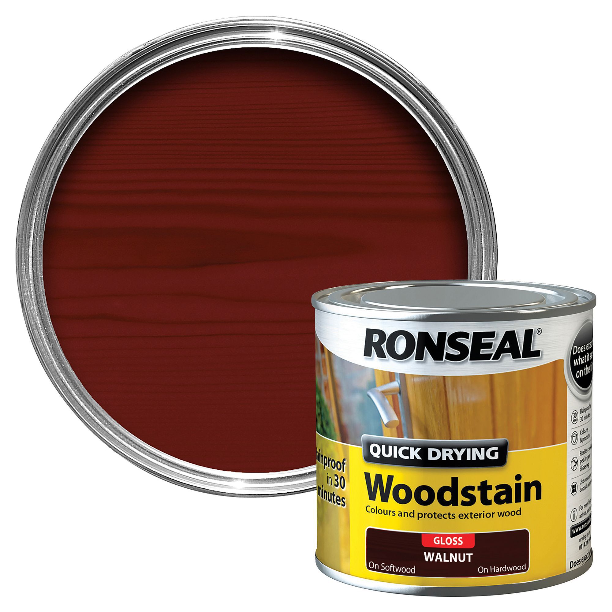 Ronseal Walnut Gloss Wood stain, 250ml