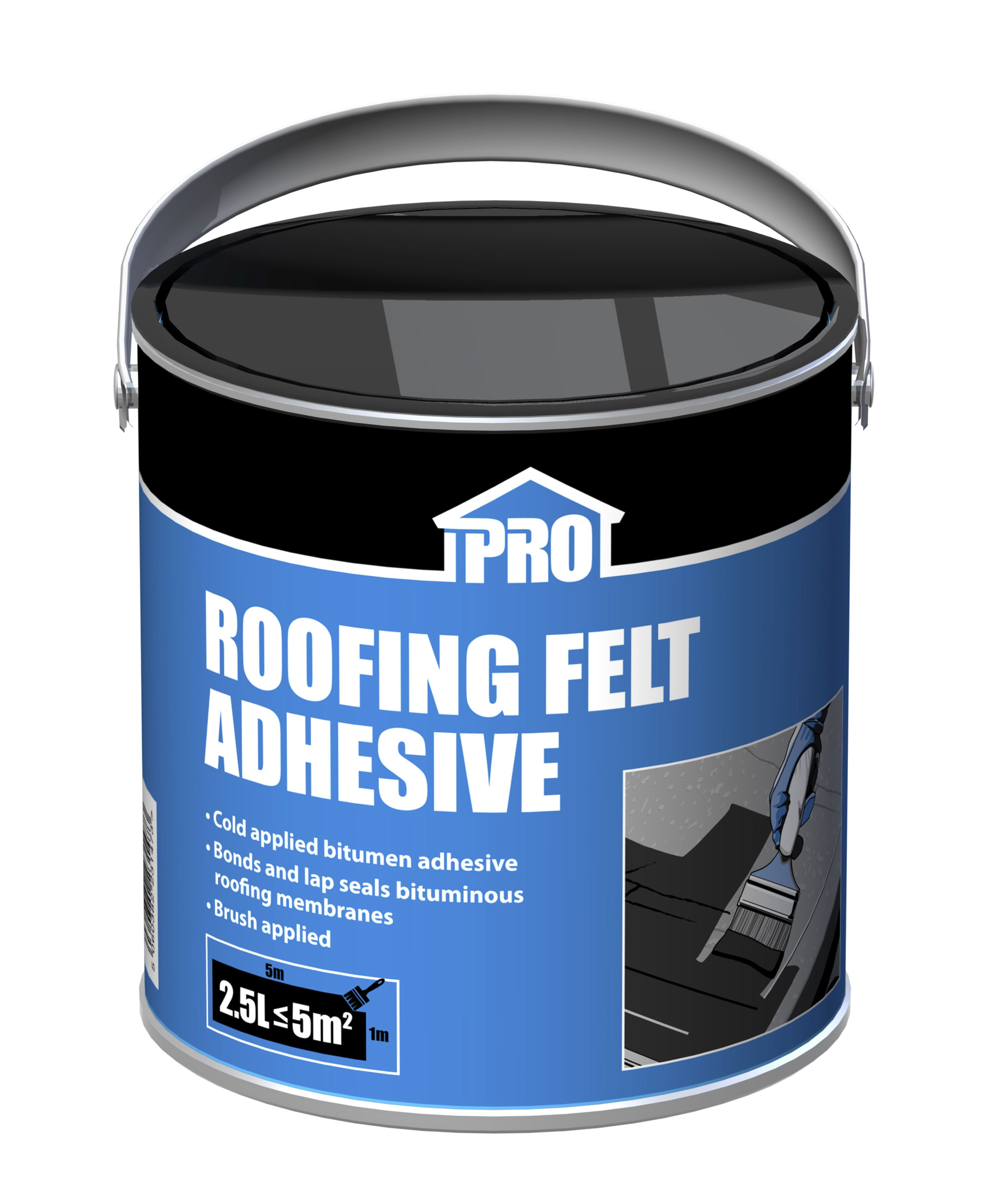 Roof Pro Black Roofing felt Adhesive 2.5L