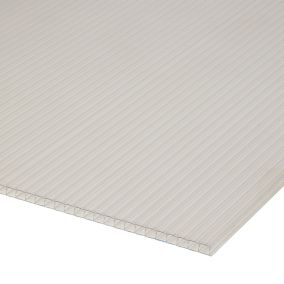 Roof Pro Clear Polycarbonate Multiwall Roofing sheet (L)2m (W)1000mm (T)16mm