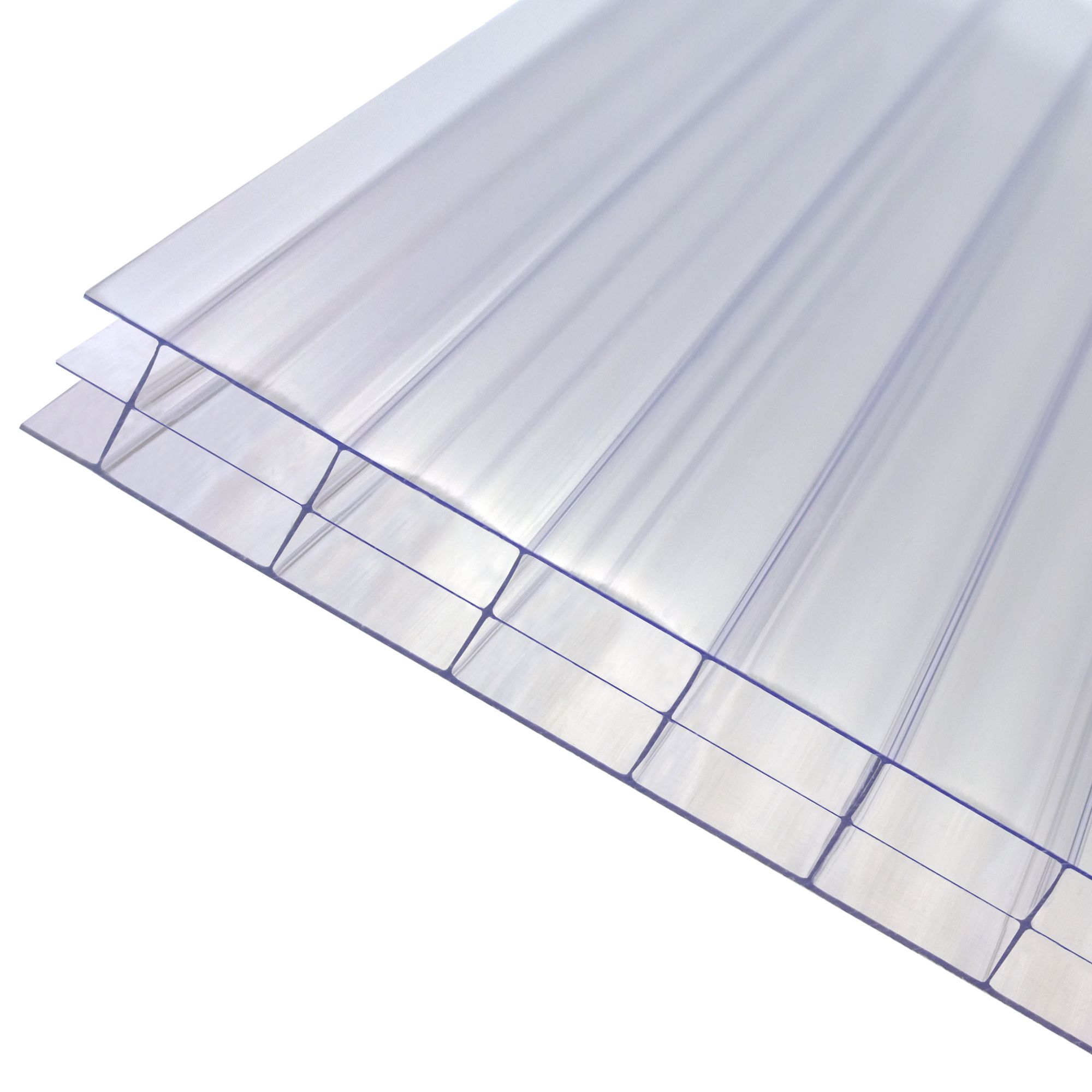 Roof pro Clear Polycarbonate Multiwall Roofing sheet (L)3m (W)1000mm (T)16mm