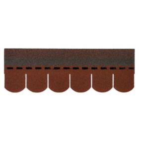 Roof Pro Red Roof shingle (L)1m (W)340mm, Pack of 16