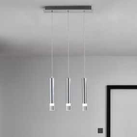Rossak Chrome effect 3 Lamp Pendant ceiling light, (Dia)430mm
