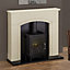 Rotherham Black Textured stone effect Electric Stove suite