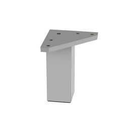 Rothley 80mm Silver effect Contemporary Cabinet leg