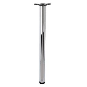 Rothley 870mm Chrome effect Contemporary Worktop support leg