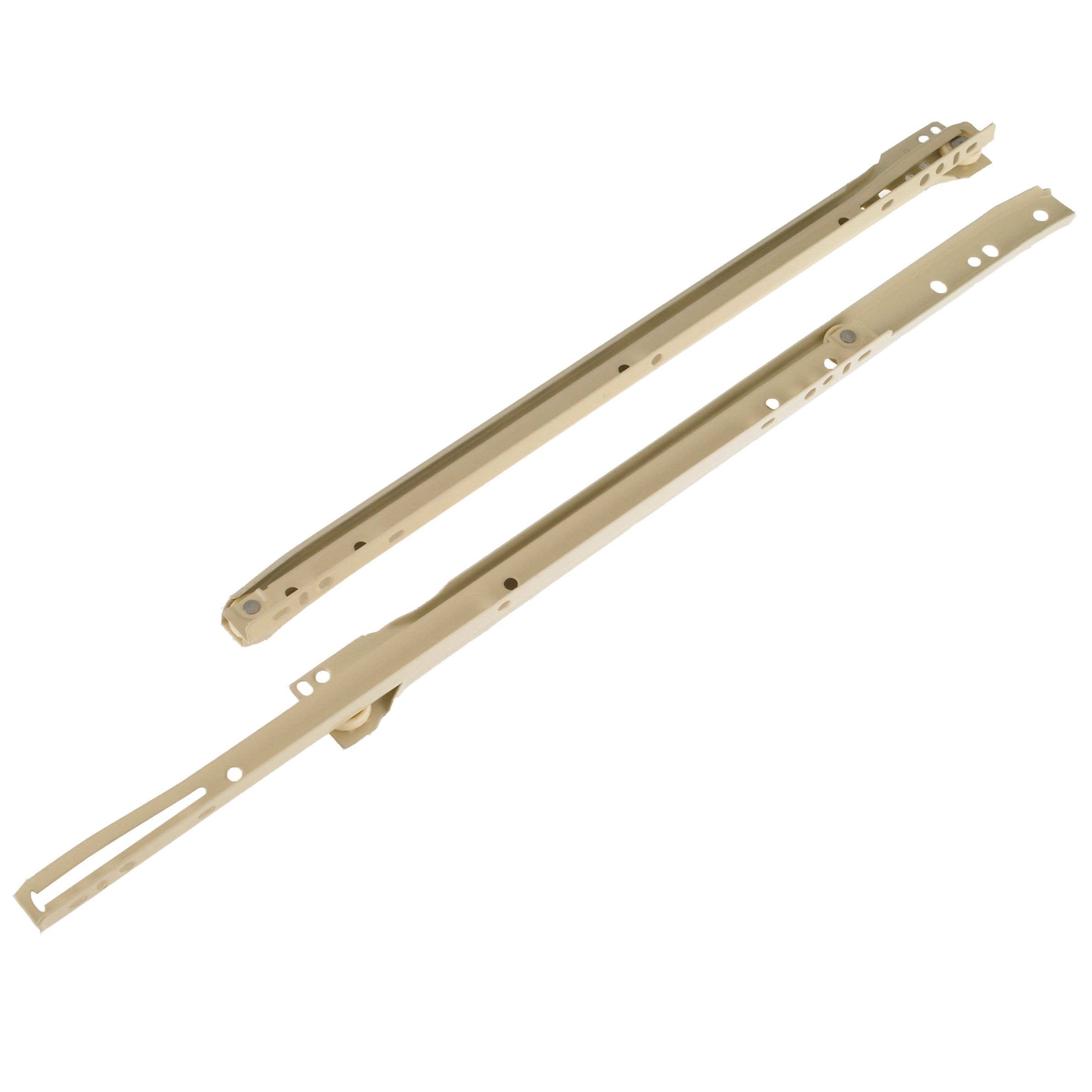 Rothley Almond Self close Bottom-fixed Steel Drawer runner (L)450mm, Pack of 2
