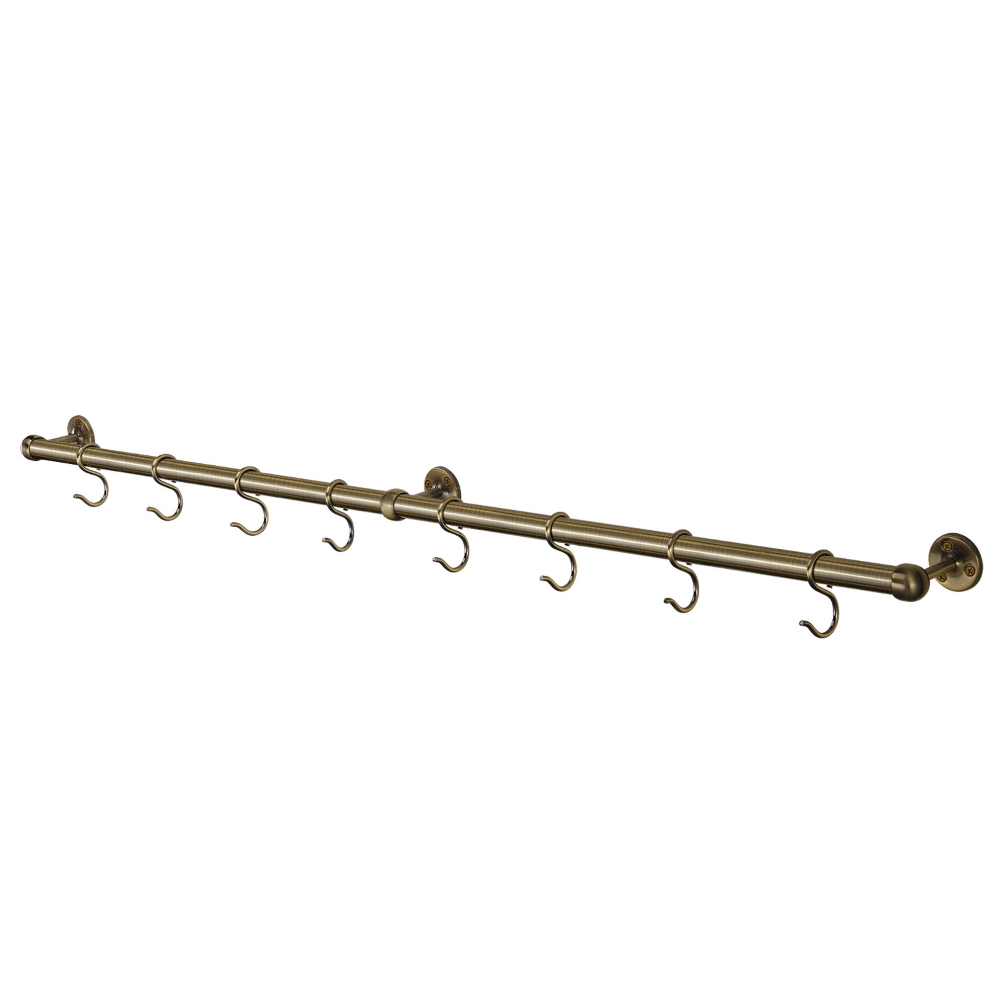 Rothley Antique brass effect Stainless steel Kitchen accessory rail (H)66.5mm (L)1012mm