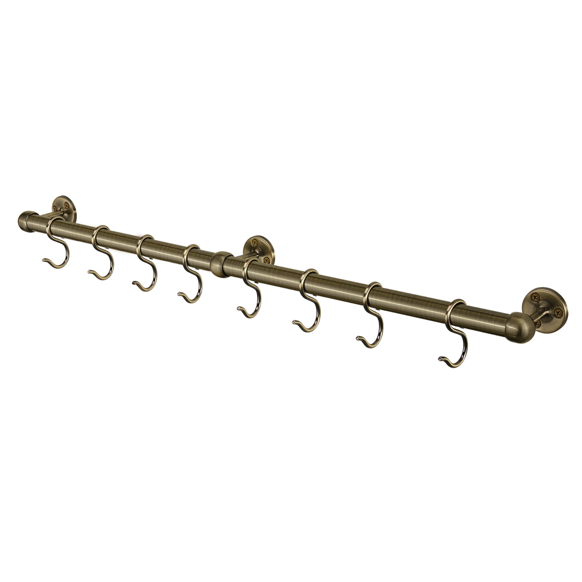 Rothley Antique brass effect Stainless steel Kitchen accessory rail (H)66.5mm (L)612mm