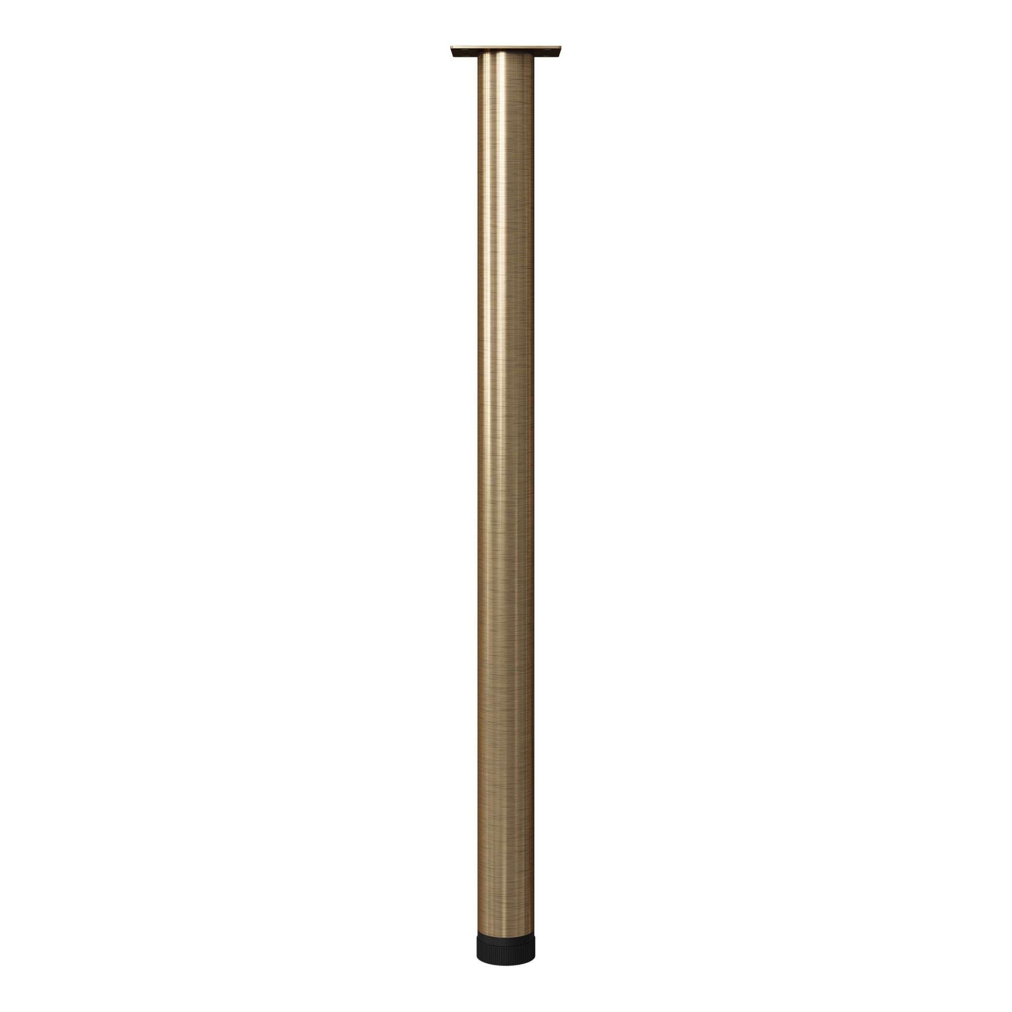 Rothley Antique brass effect Straight Furniture leg (H)706mm