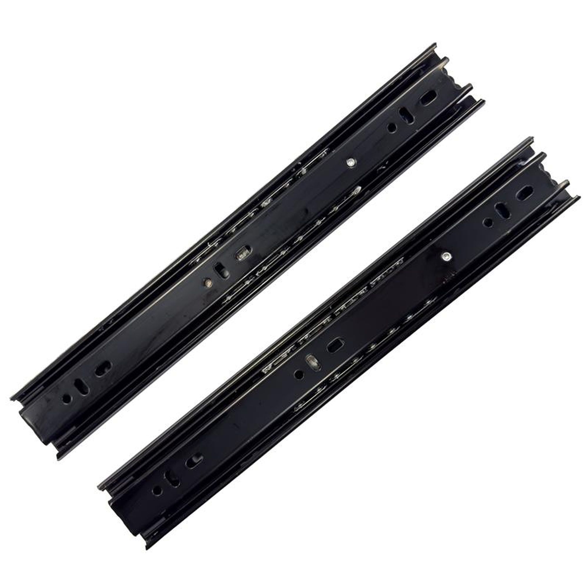 Rothley Black Ball bearing Side-fixed Drawer runner (L)305mm, Pair