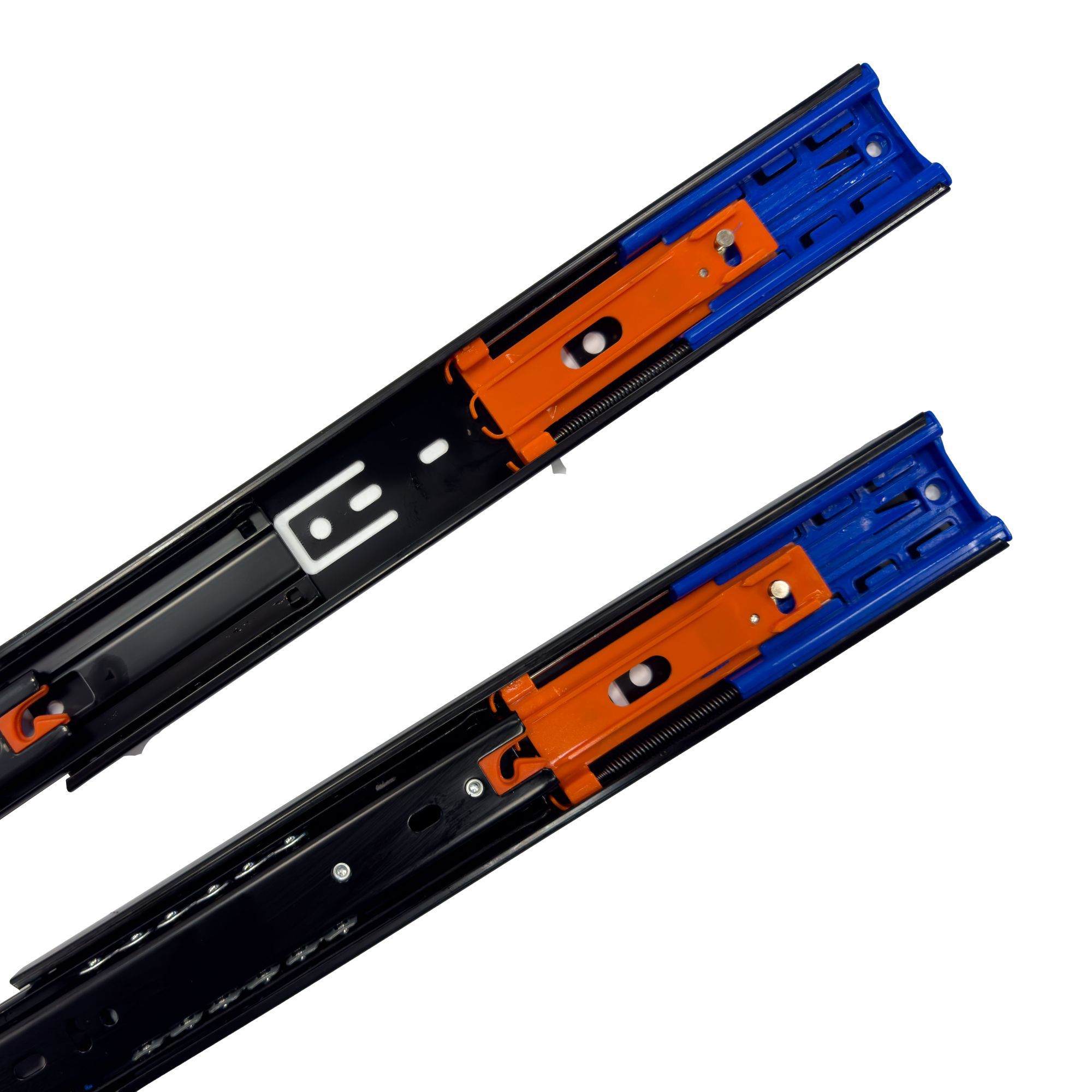Rothley Black Soft close ball bearing Side-fixed Drawer runner (L)455mm, Pair