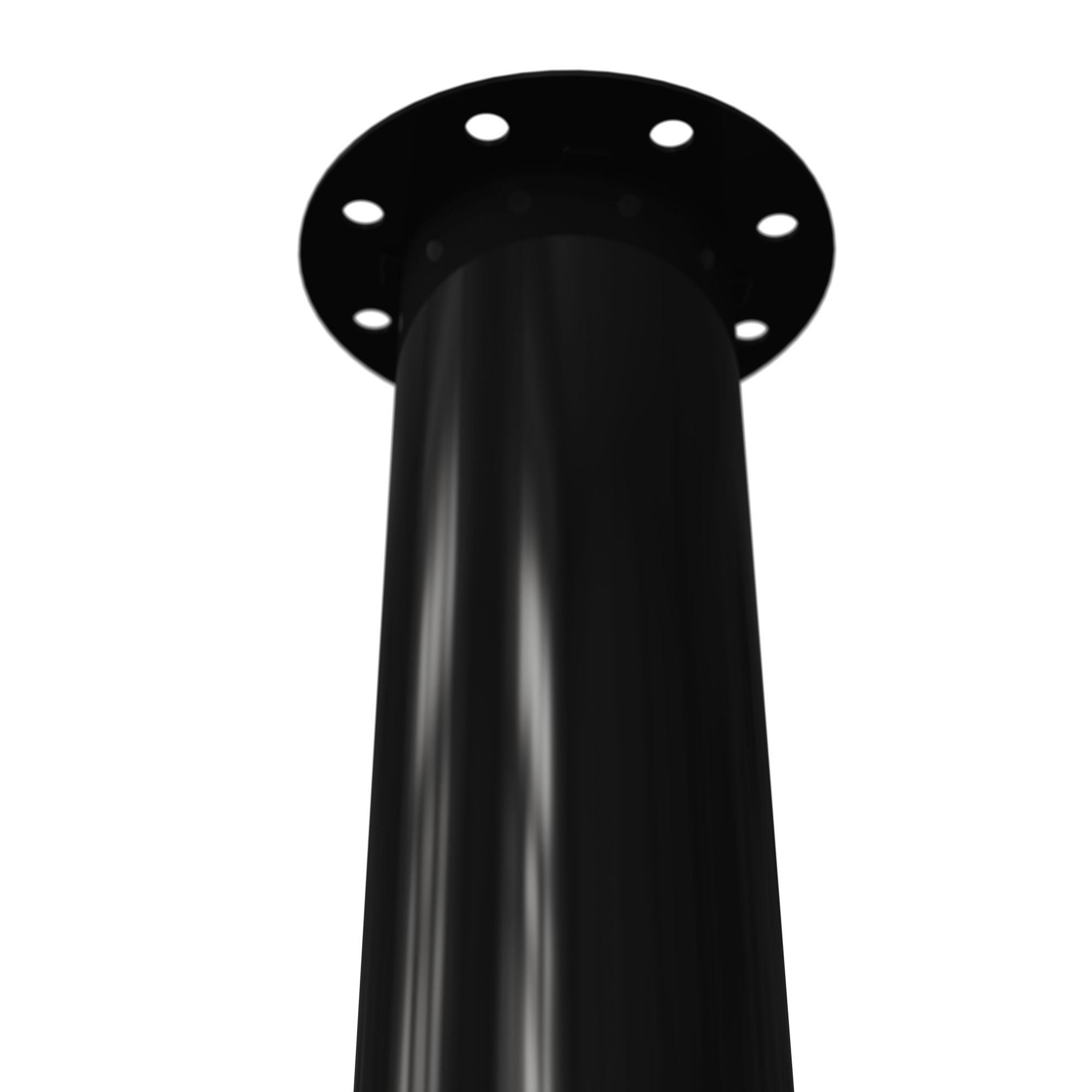 Rothley Black Straight Table leg (H)900mm (Dia)50mm