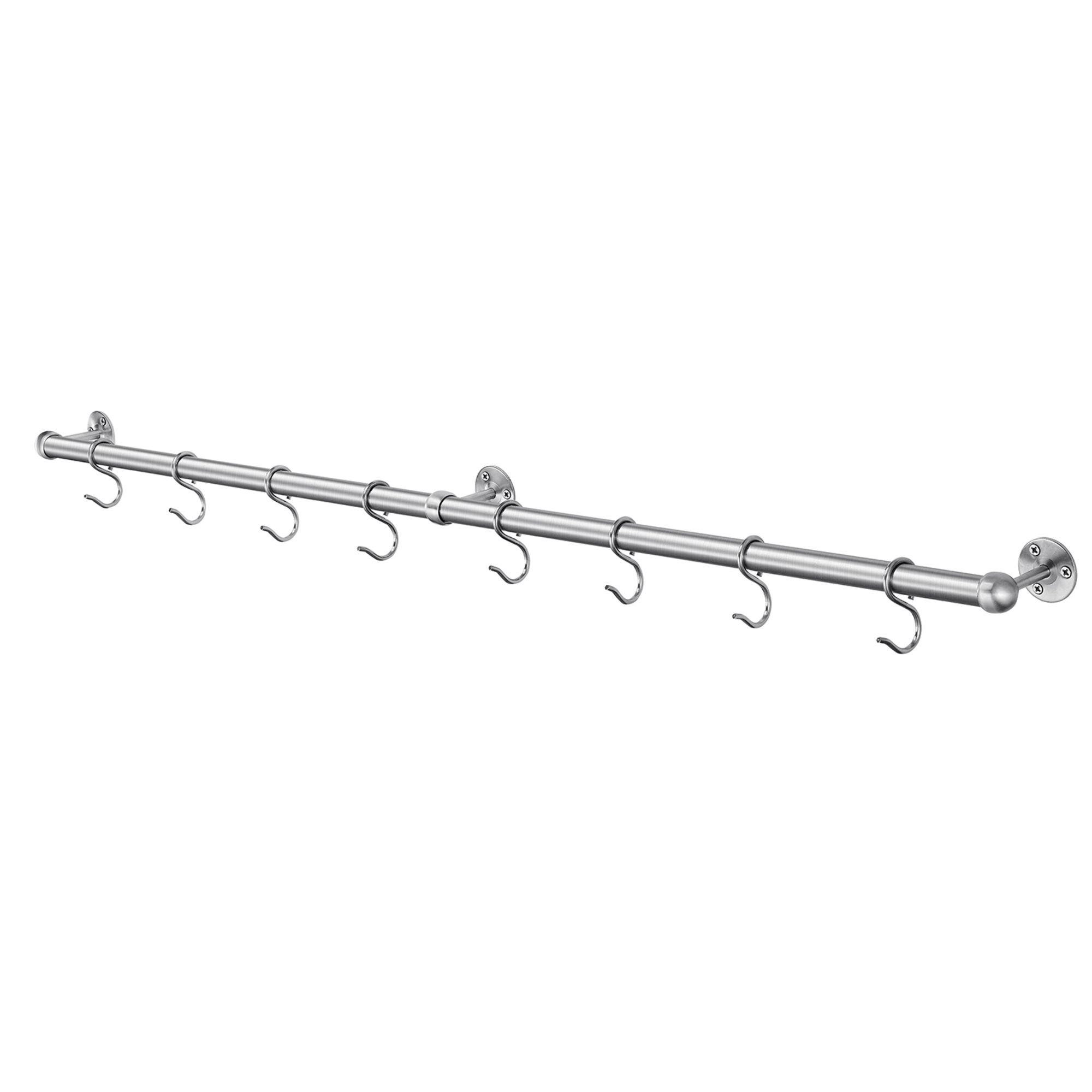 Rothley Brushed Stainless steel Kitchen accessory rail (H)66.5mm (L)1012mm