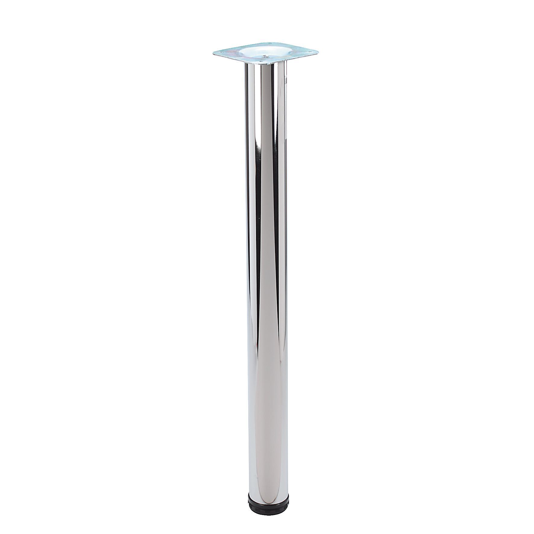 Rothley Chrome effect Table leg H 710mm Dia 60mm