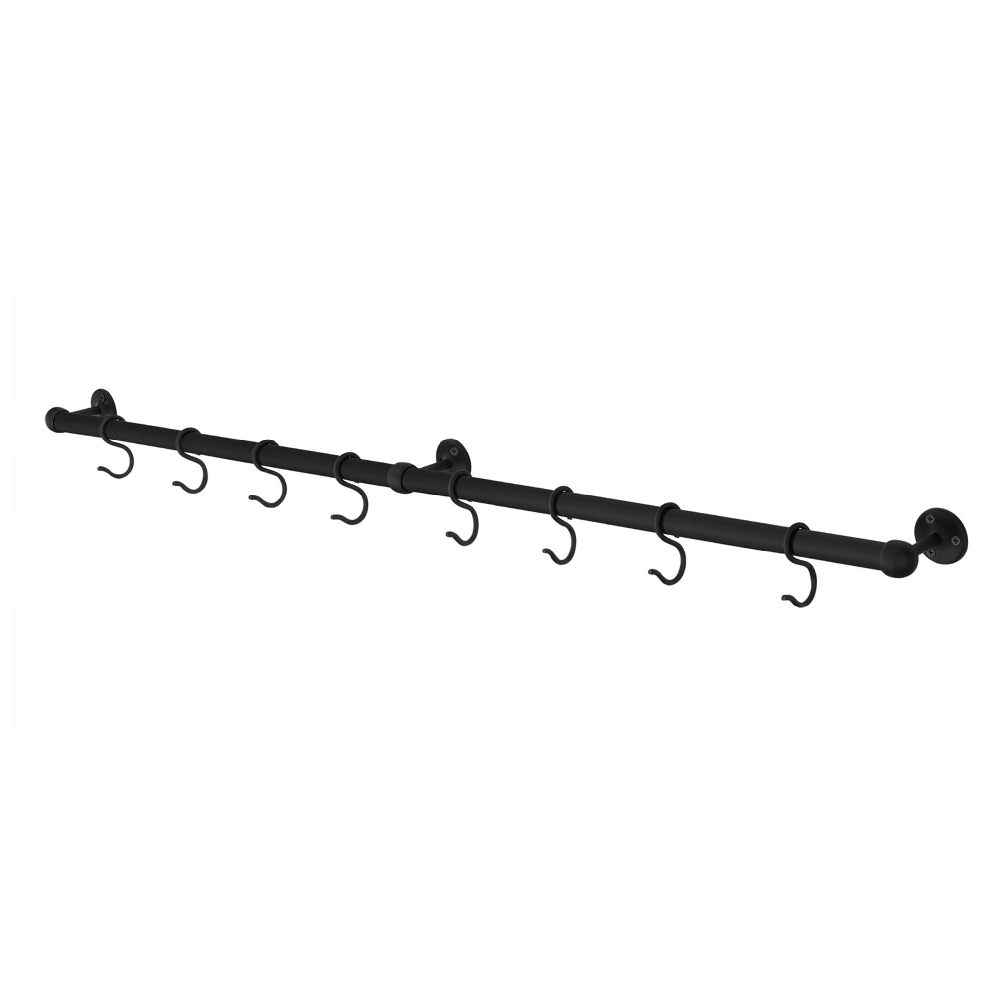 Rothley Matt Black Stainless steel Kitchen accessory rail (H)66.5mm (L)1012mm