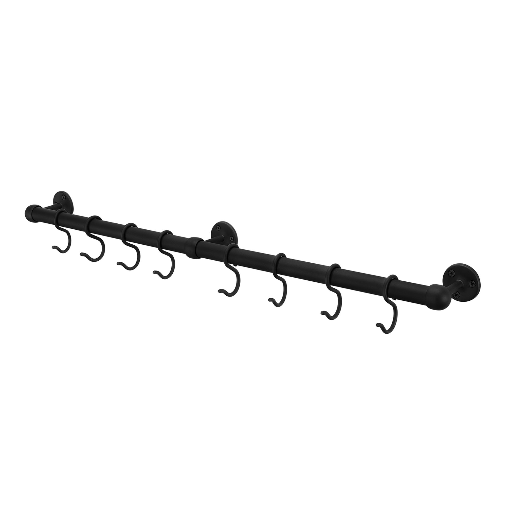 Rothley Matt Black Stainless steel Kitchen accessory rail (H)66.5mm (L)612mm
