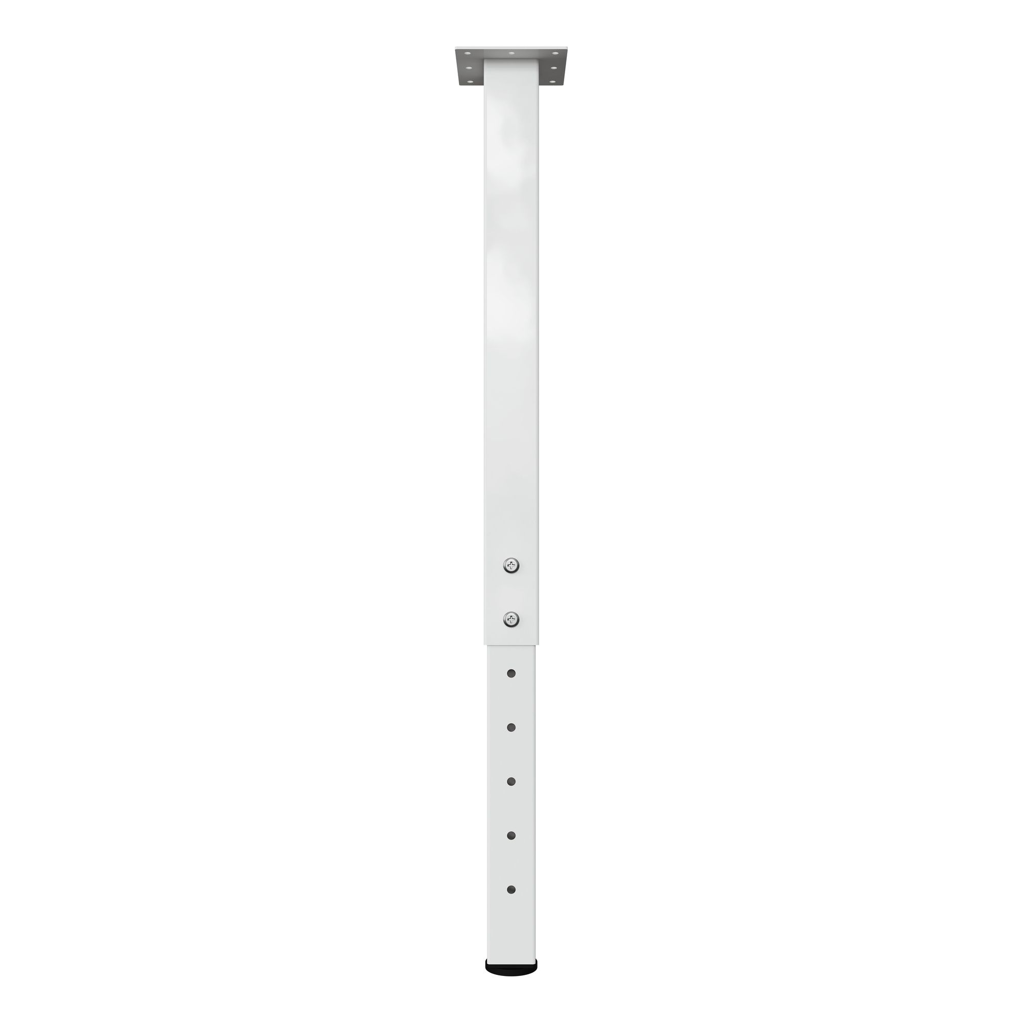 Rothley Matt White Straight Table leg (H)1000mm (Dia)50mm