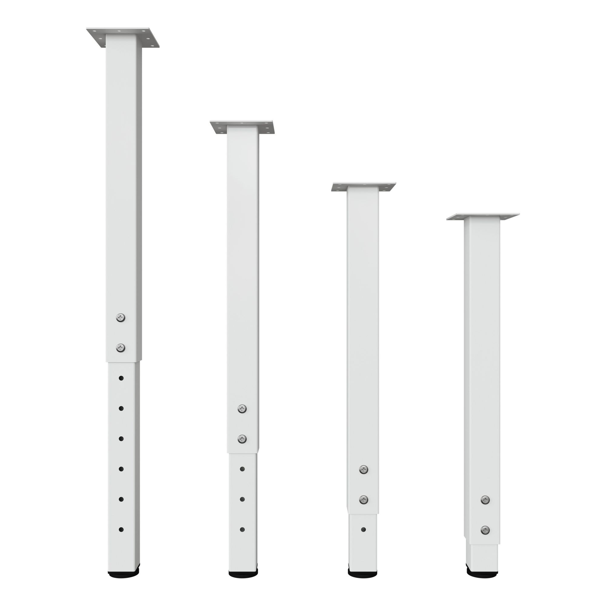 Rothley Matt White Straight Table leg (H)1000mm (Dia)50mm
