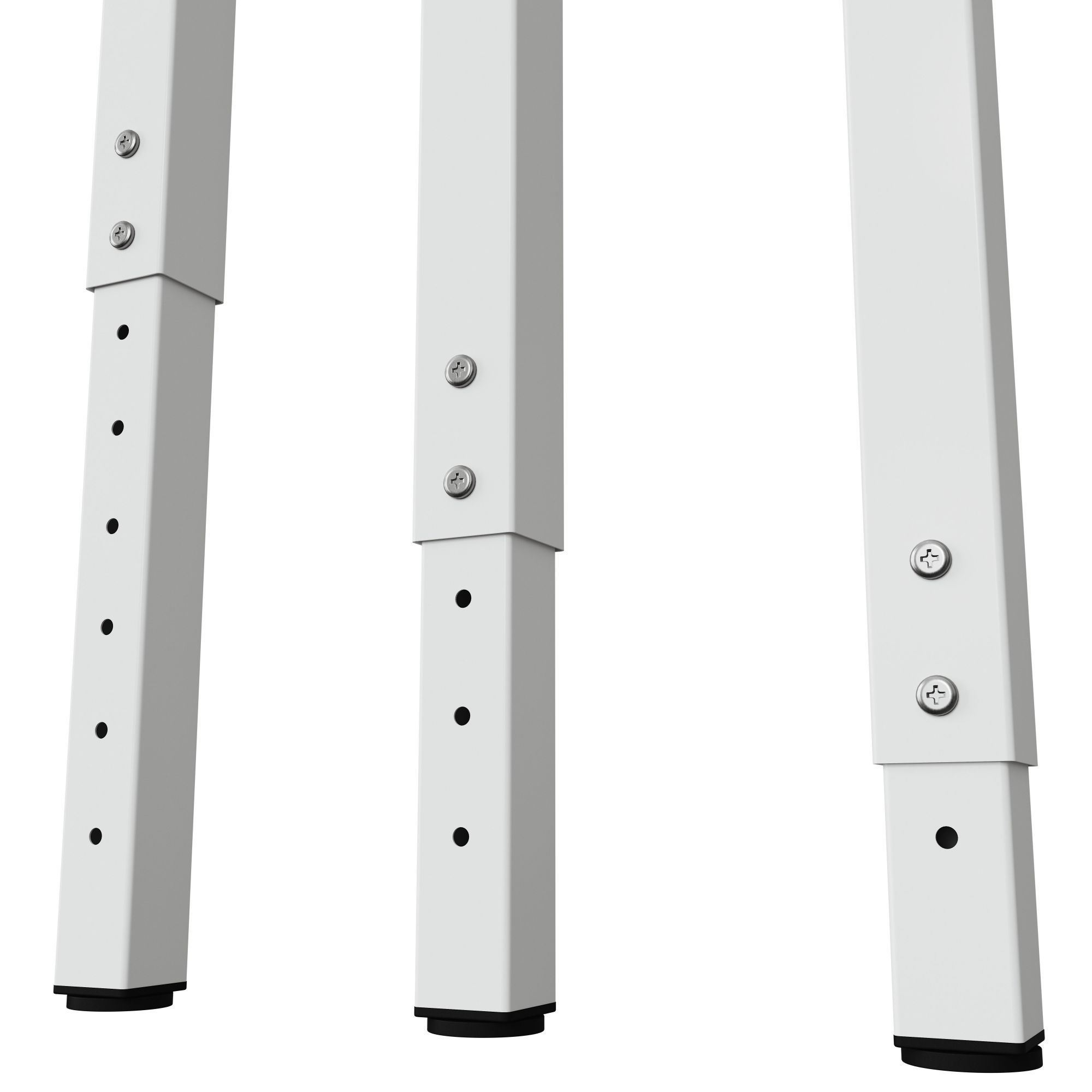 Rothley Matt White Straight Table leg (H)1000mm (Dia)50mm