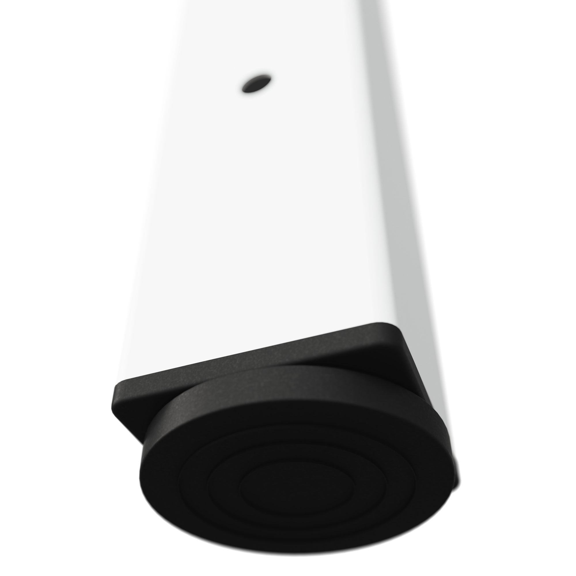 Rothley Matt White Straight Table leg (H)1000mm (Dia)50mm