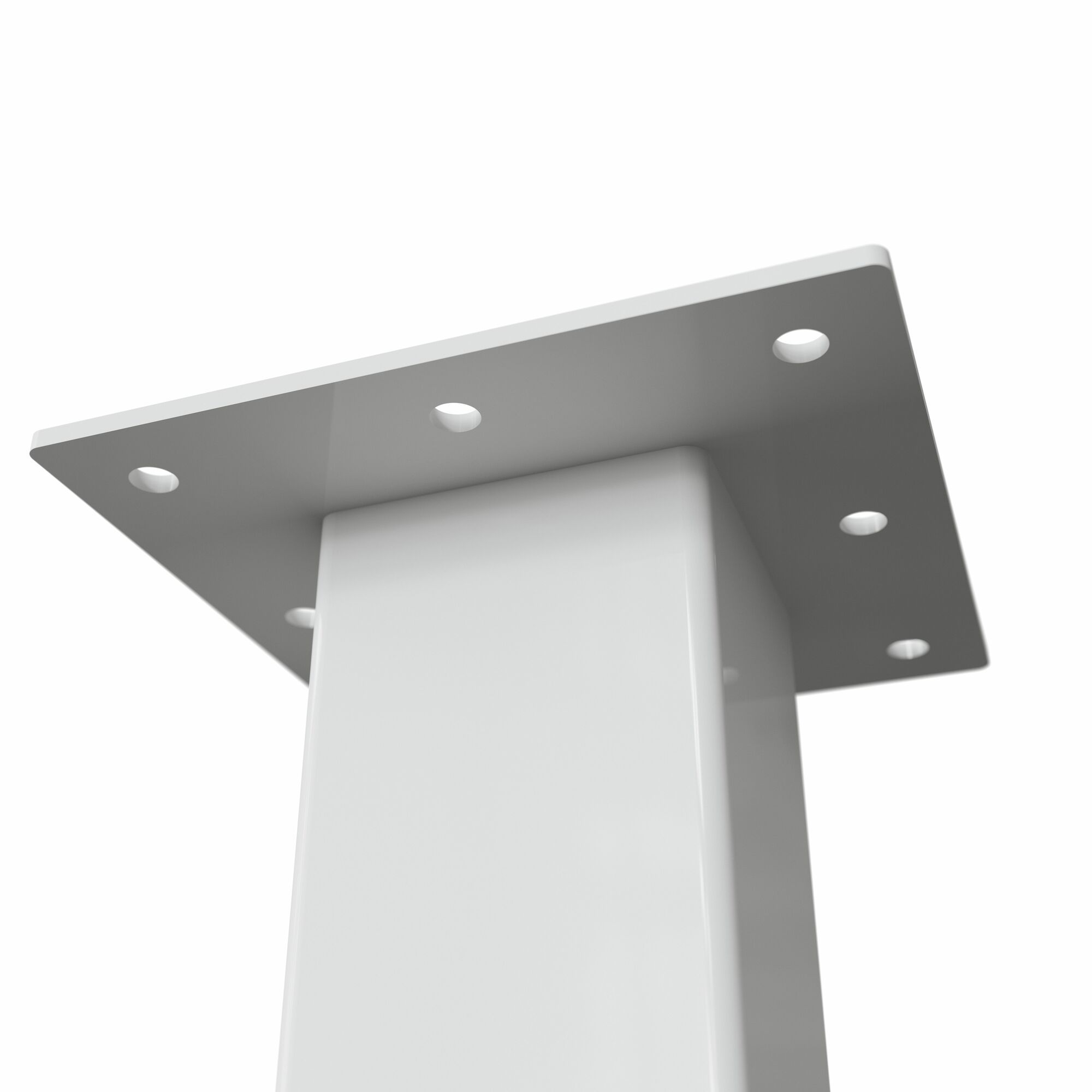 Rothley Matt White Straight Table leg (H)1000mm (Dia)50mm