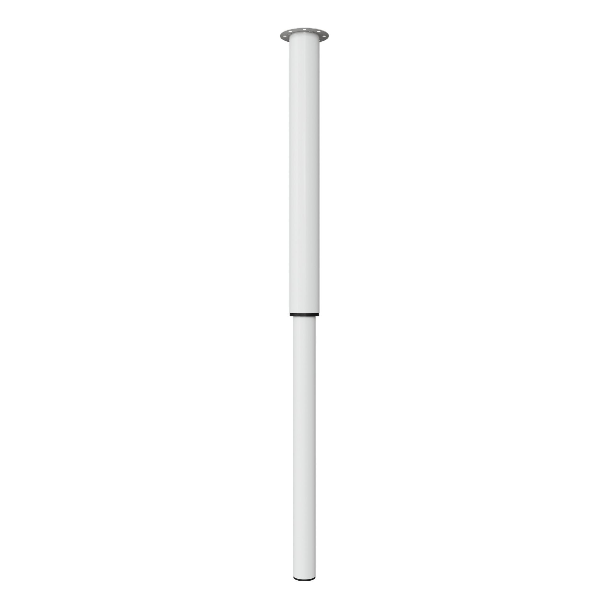 Rothley Matt White Straight Table leg (H)900mm (Dia)50mm
