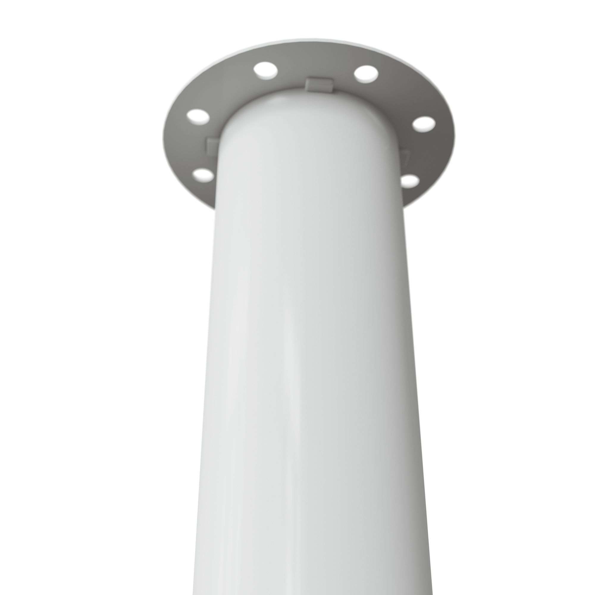 Rothley Matt White Straight Table leg (H)900mm (Dia)50mm