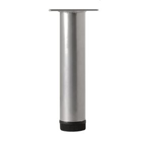 Rothley Painted Silver effect Furniture leg (H)100mm (Dia)32mm