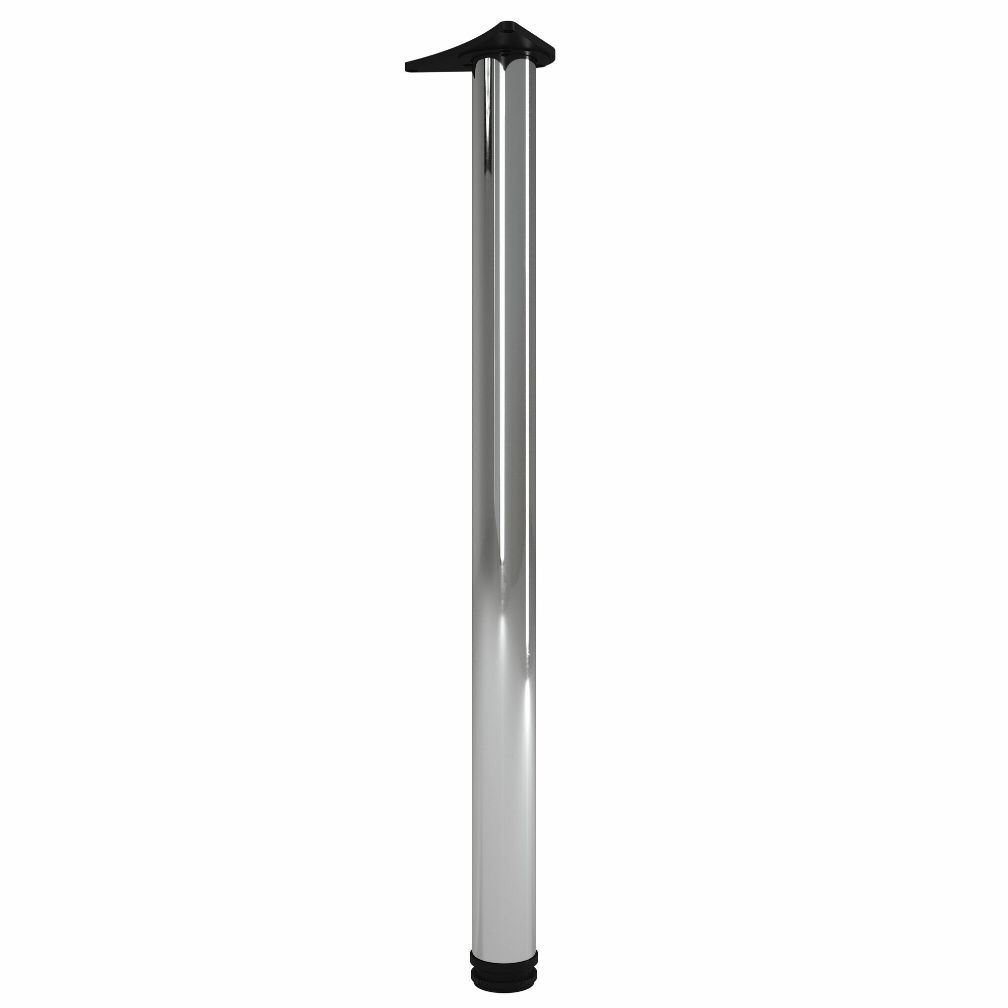 Rothley Polished Gloss Stainless steel effect Straight Worktop support leg (H)900mm
