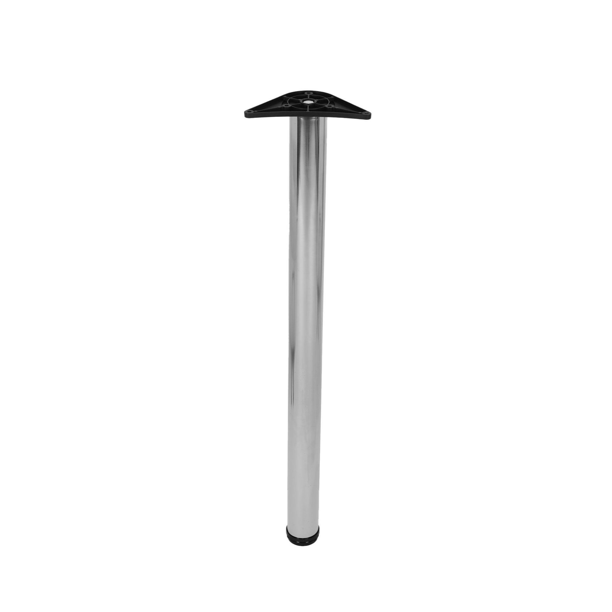 Rothley Polished Gloss Stainless steel effect Straight Worktop support leg (H)900mm