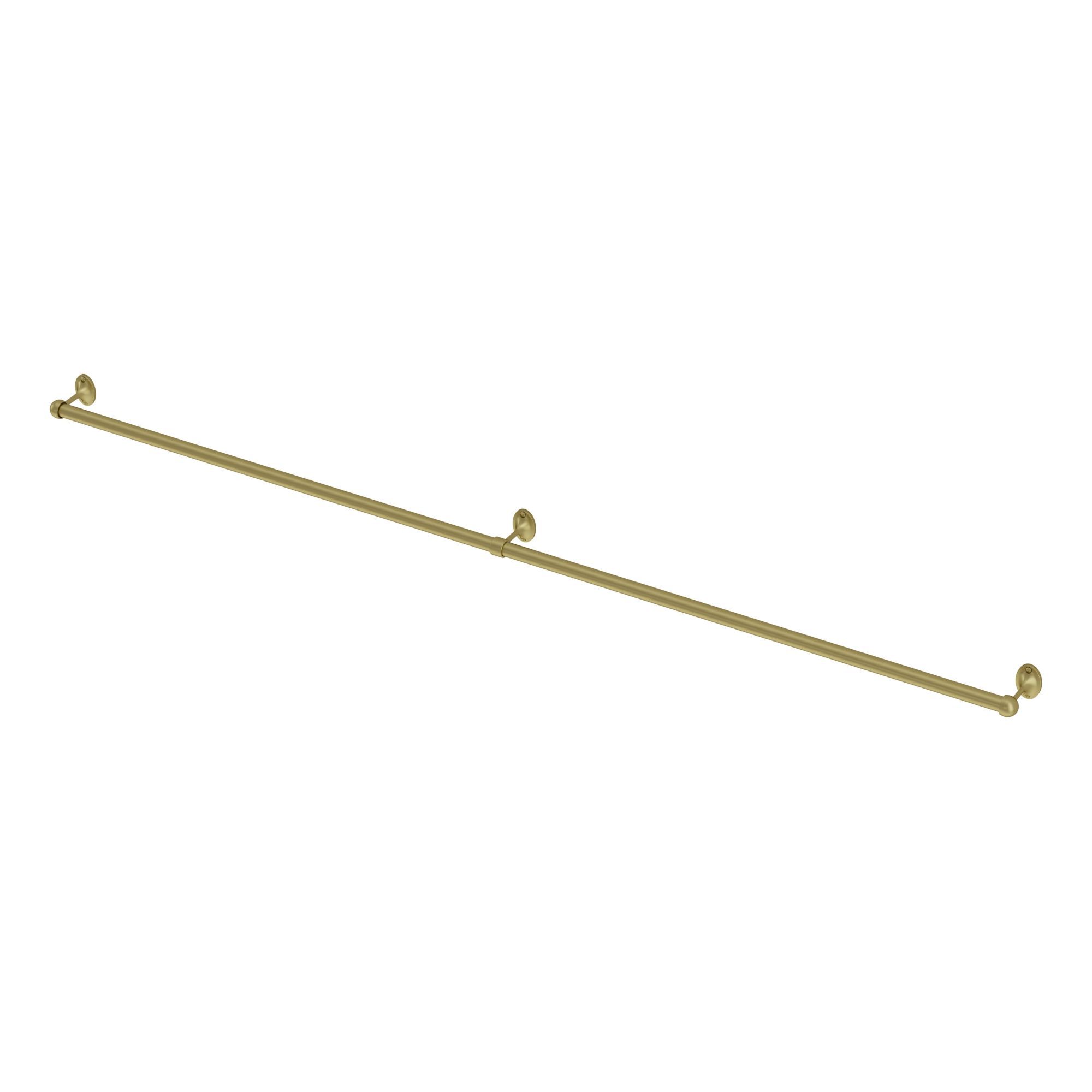 Rothley Satin Brass effect Zinc alloy Rail centre bracket (Dia)25mm