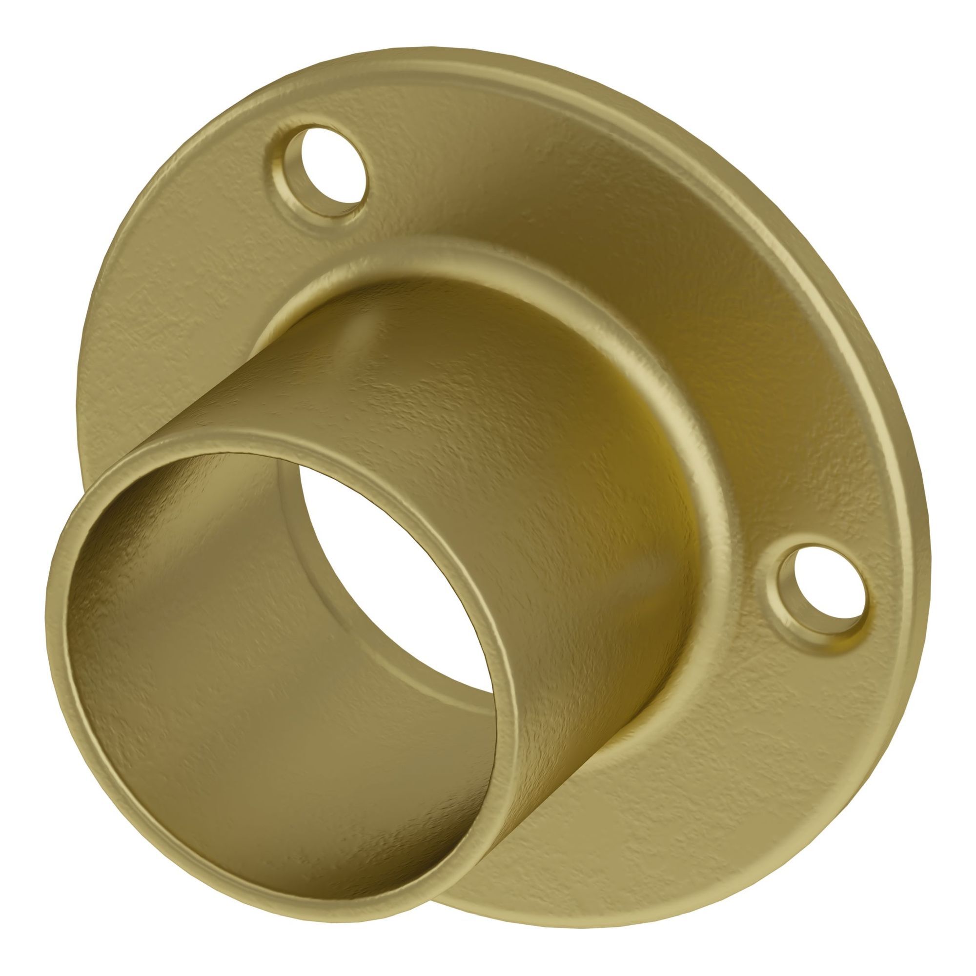 Rothley Satin Brass effect Zinc alloy Rail end socket (Dia)25mm