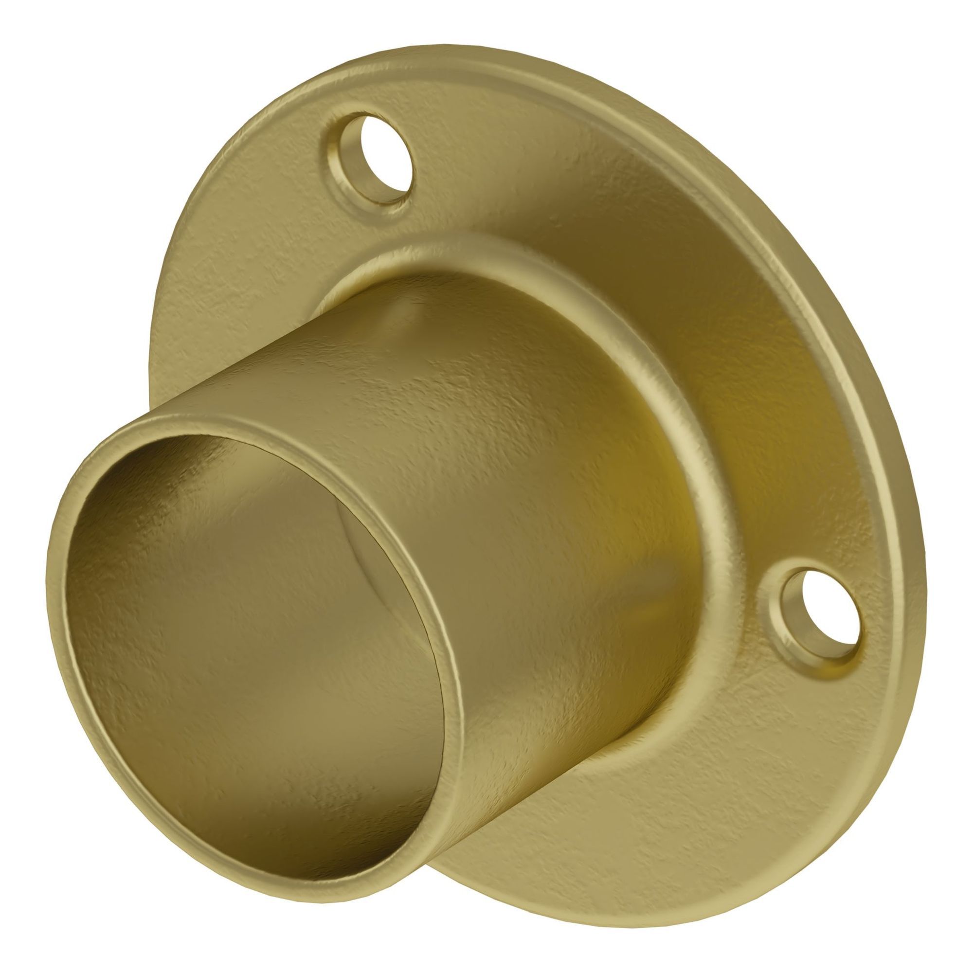 Rothley Satin Brass effect Zinc alloy Rail end socket (Dia)25mm