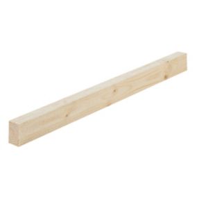 Rough Sawn Whitewood spruce Stick timber (L)2.4m (W)20mm (T)15mm, Pack of 8