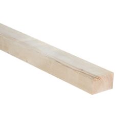 Rough sawn Whitewood spruce Timber (L)2.4m (W)75mm (T)63mm, Pack of 4
