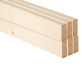 Round edge Spruce CLS timber (L)2.4m (W)89mm (T)38mm, Pack of 6