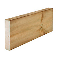 Round edge Whitewood spruce C16 Stick timber (L)3m (W)145mm (T)45mm