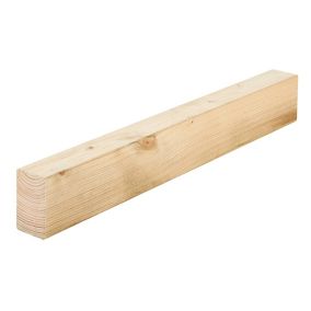 Round edge Whitewood spruce C16 Stick timber (L)3m (W)70mm (T)45mm