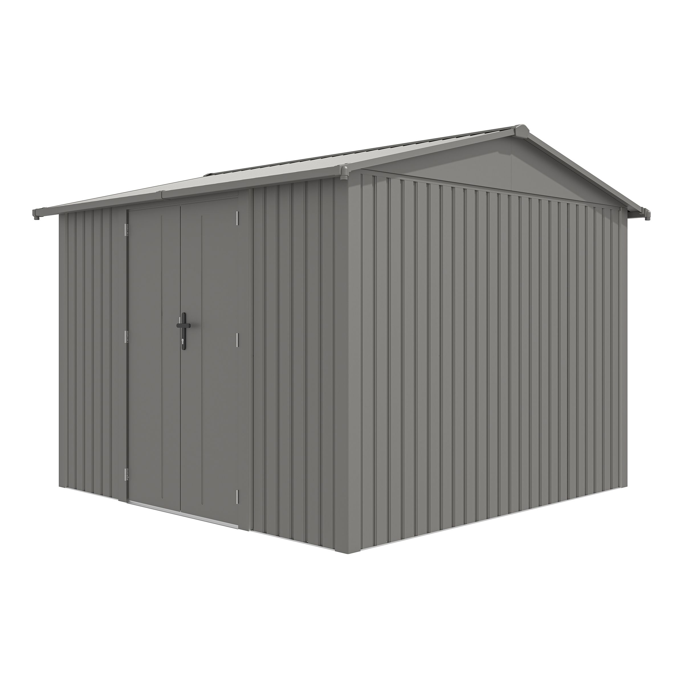 Rowlinson Brentvale 10x10 ft Apex Metal 2 door Shed