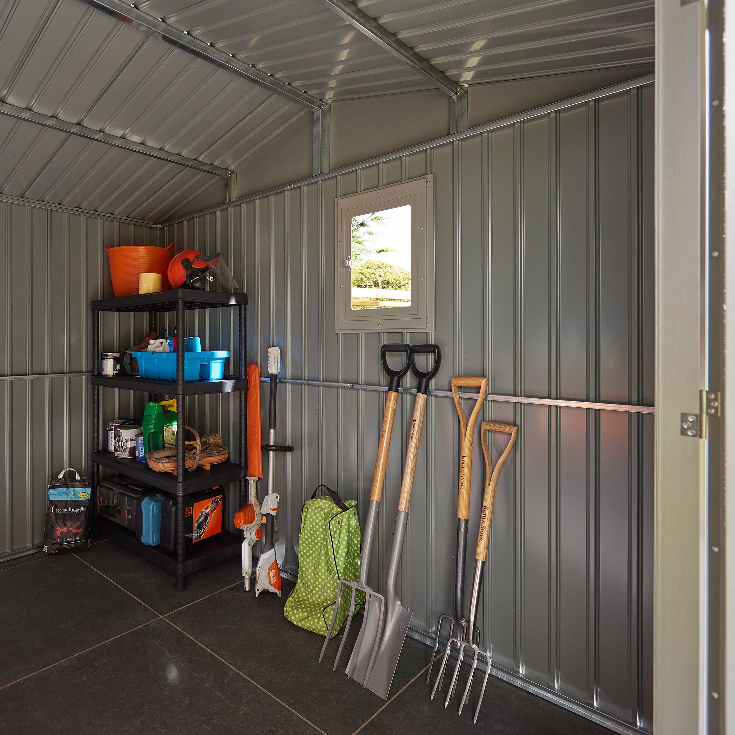 Rowlinson Brentvale 10x10 ft Apex Metal 2 door Shed