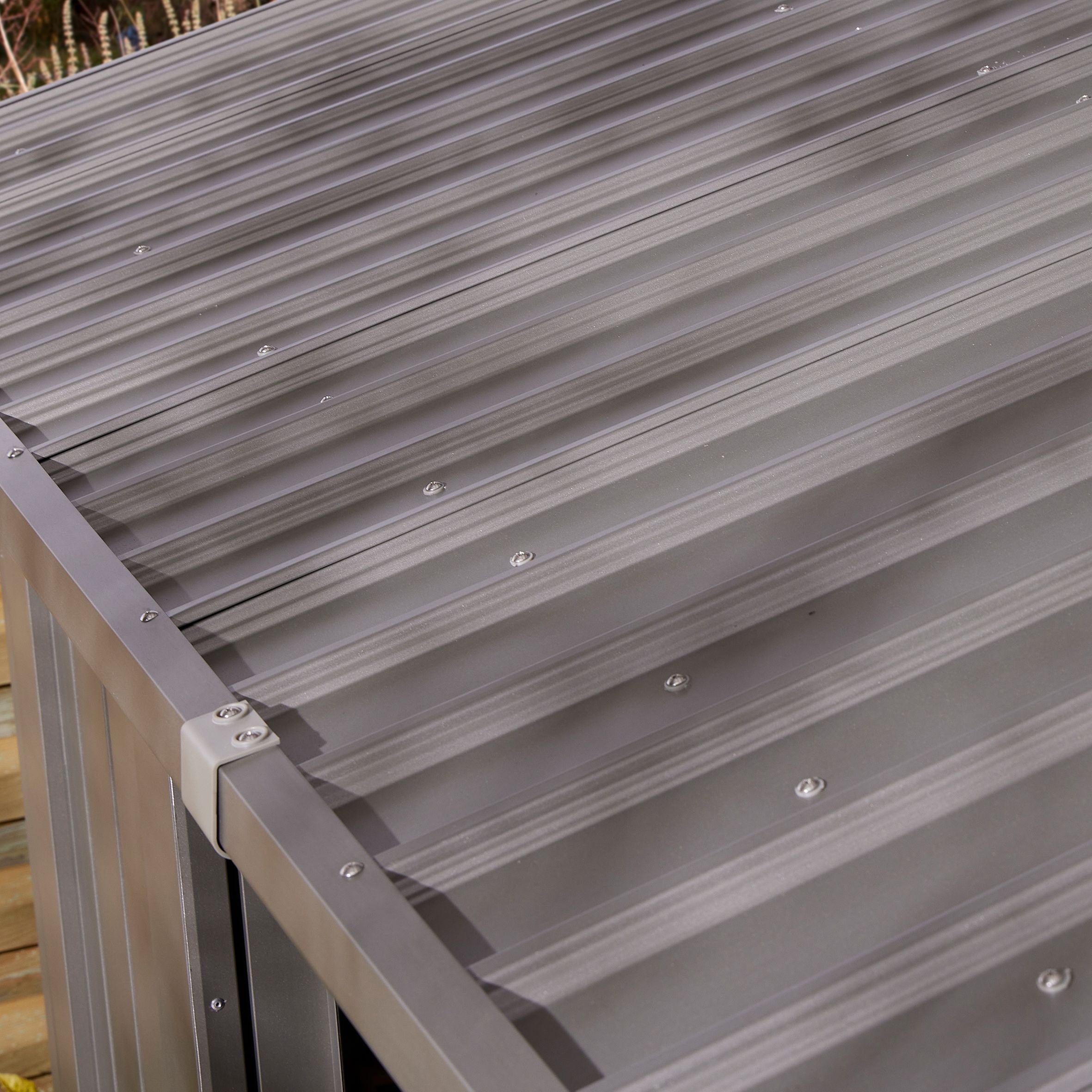 Rowlinson Brentvale 10x10 ft Apex Metal 2 door Shed