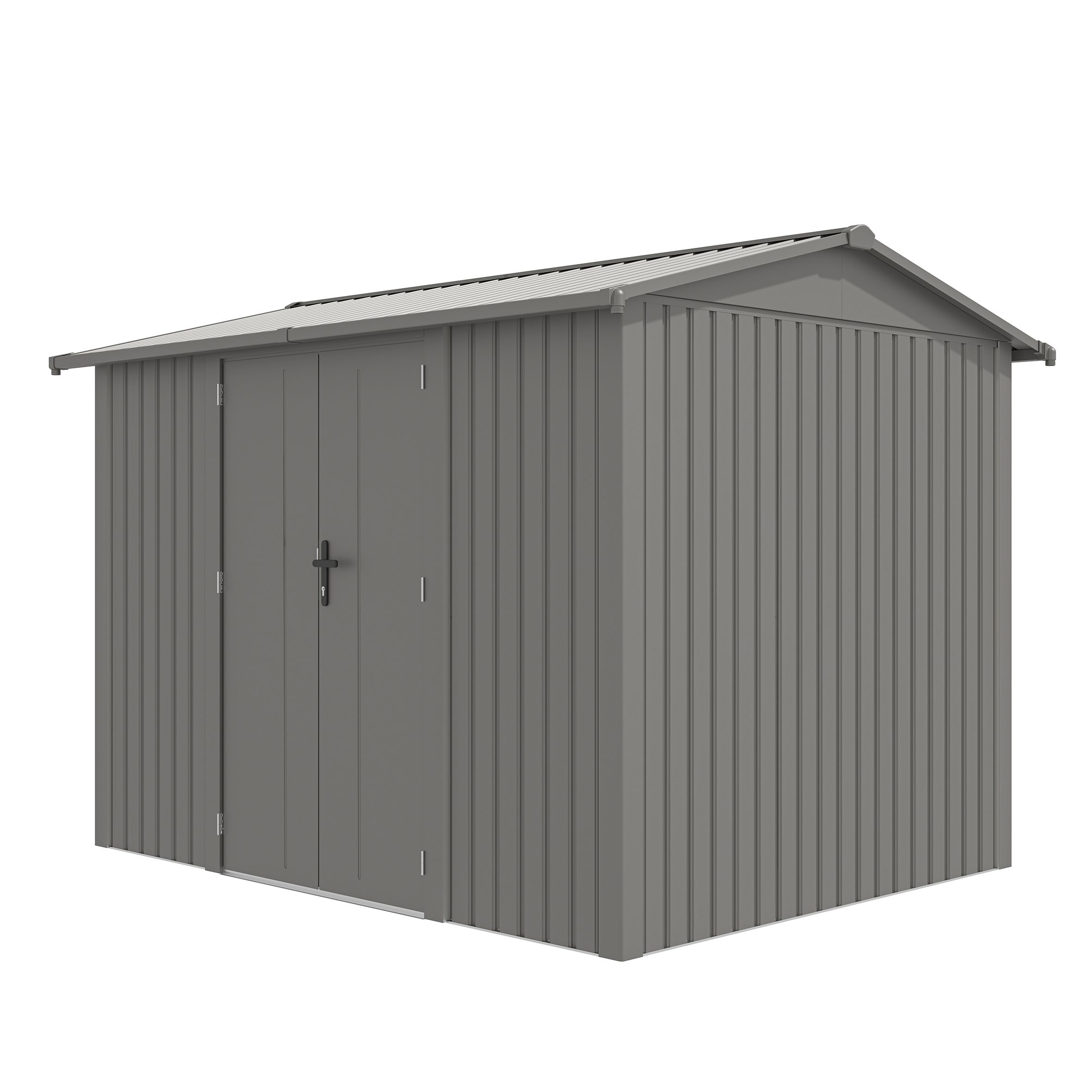 Rowlinson Brentvale 10x8 ft Apex Metal 2 door Shed