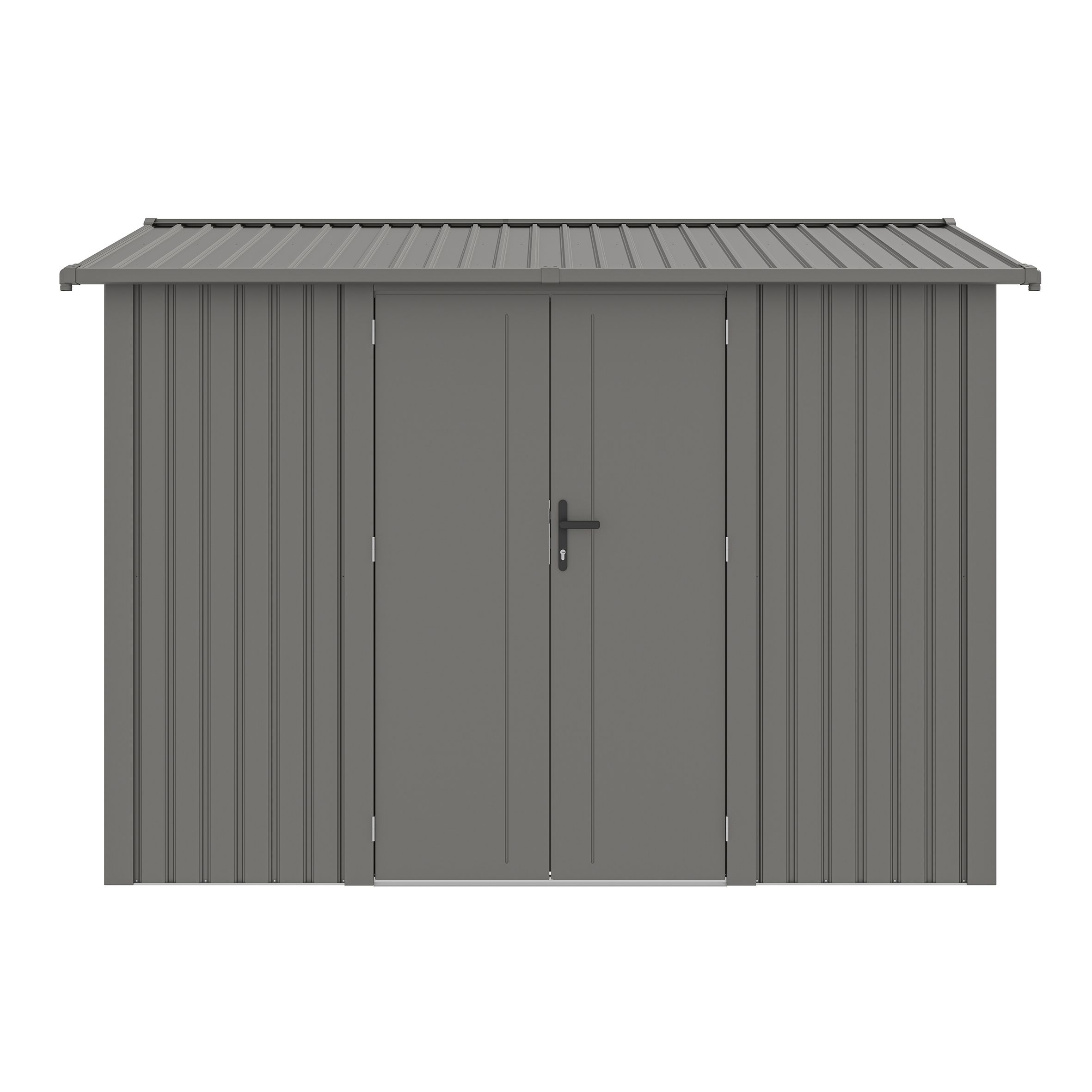 Rowlinson Brentvale 10x8 ft Apex Metal 2 door Shed