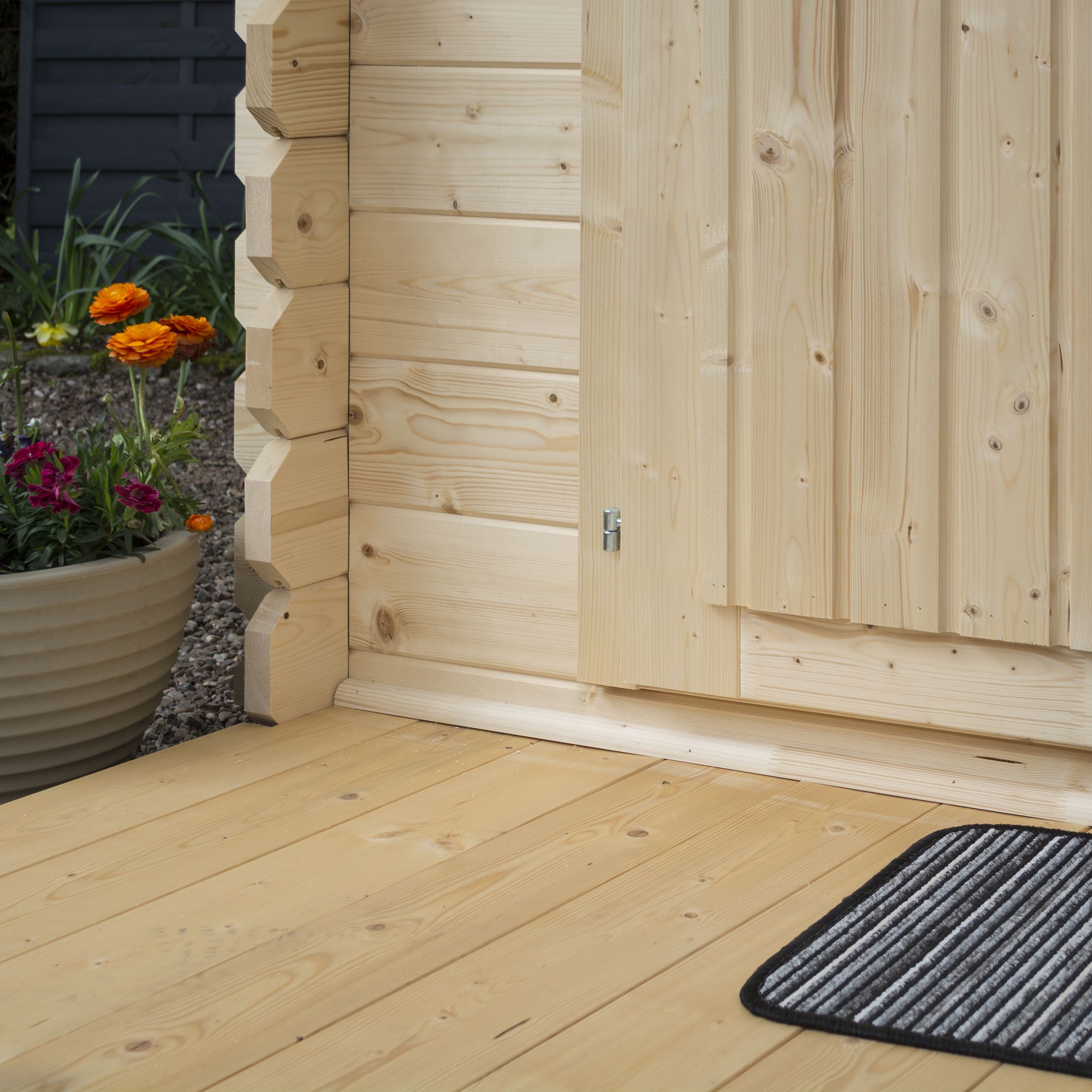Rowlinson Cabin 10x13 ft Toughened glass Apex Wooden Cabin