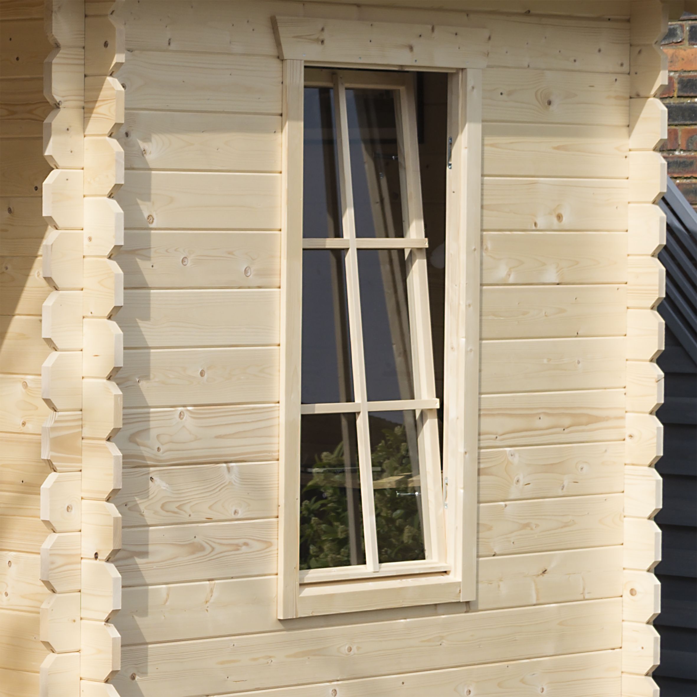 Rowlinson Cabin 10x13 ft Toughened glass Apex Wooden Cabin