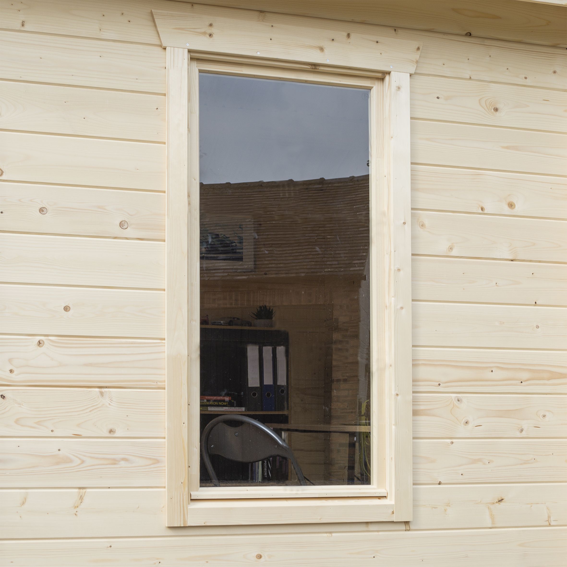 Rowlinson Cabin 10x13 ft Toughened glass Apex Wooden Cabin