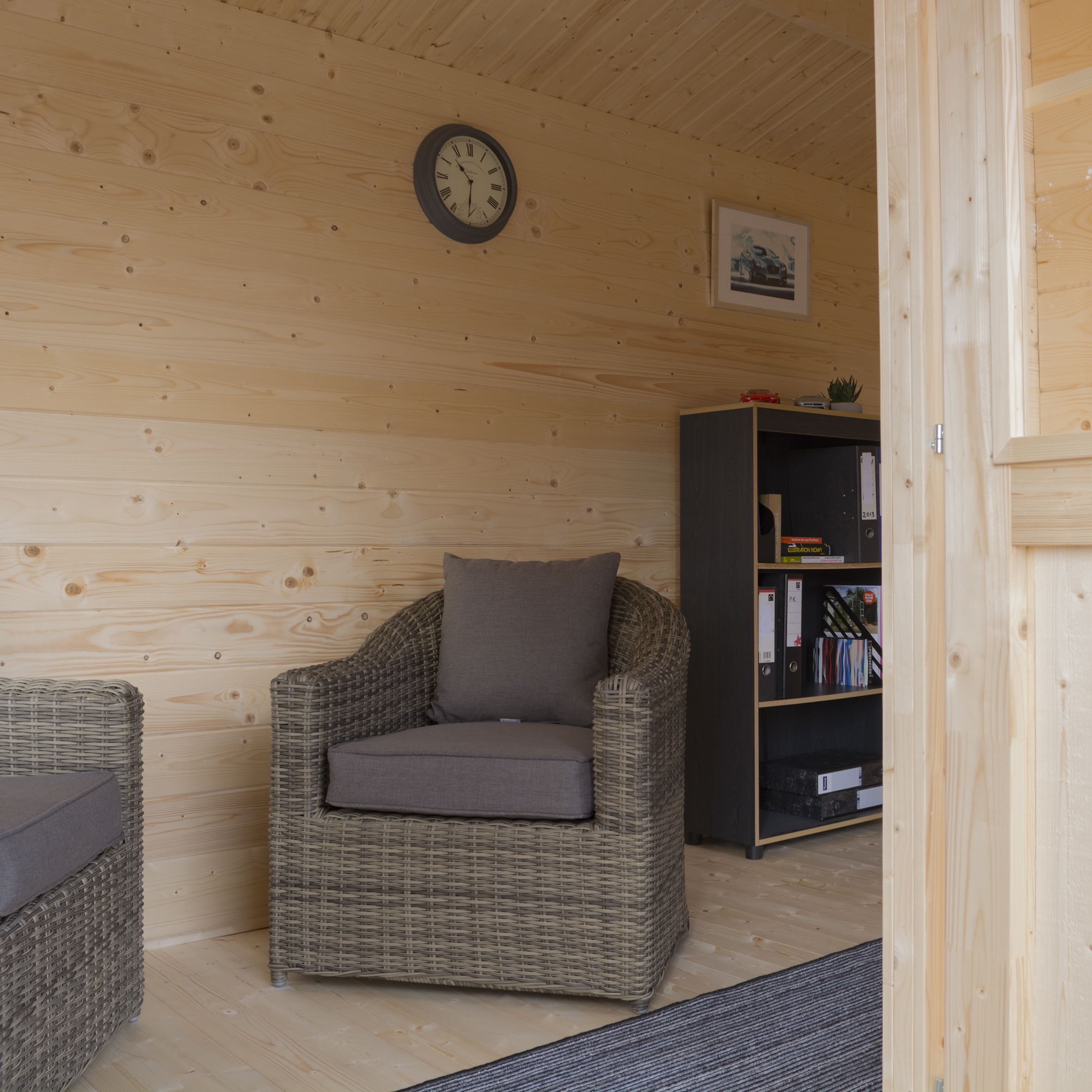 Rowlinson Cabin 10x13 ft Toughened glass Apex Wooden Cabin